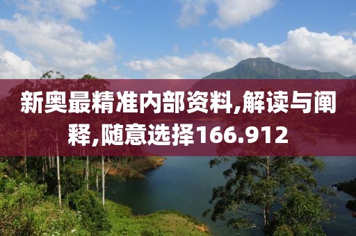 新奧最精準內(nèi)部資料,解讀與闡釋,隨意選擇166.912