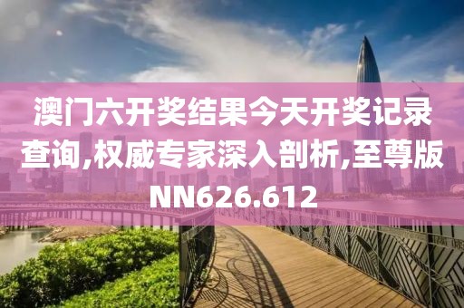 澳門六開獎(jiǎng)結(jié)果今天開獎(jiǎng)記錄查詢,權(quán)威專家深入剖析,至尊版NN626.612