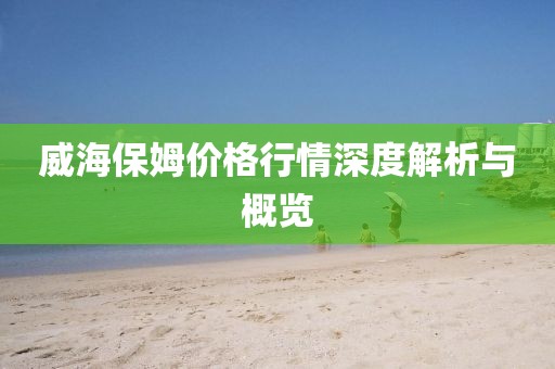 威海保姆價格行情深度解析與概覽
