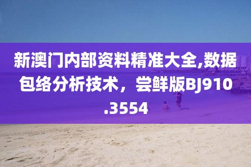 新澳門內(nèi)部資料精準大全,數(shù)據(jù)包絡分析技術(shù)，嘗鮮版BJ910.3554