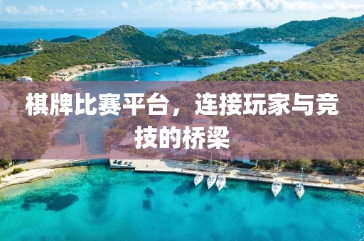 棋牌比賽平臺，連接玩家與競技的橋梁