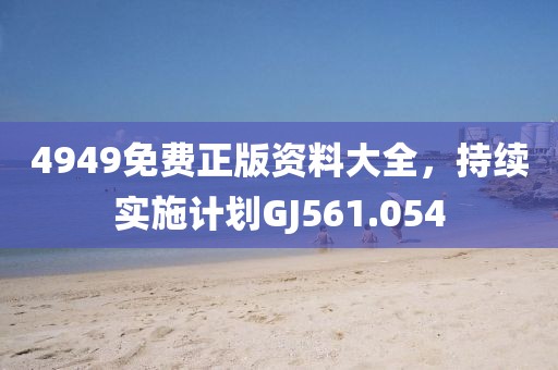 4949免費(fèi)正版資料大全，持續(xù)實(shí)施計(jì)劃GJ561.054