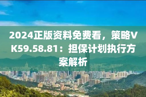 2024正版資料免費(fèi)看，策略VK59.58.81：擔(dān)保計(jì)劃執(zhí)行方案解析